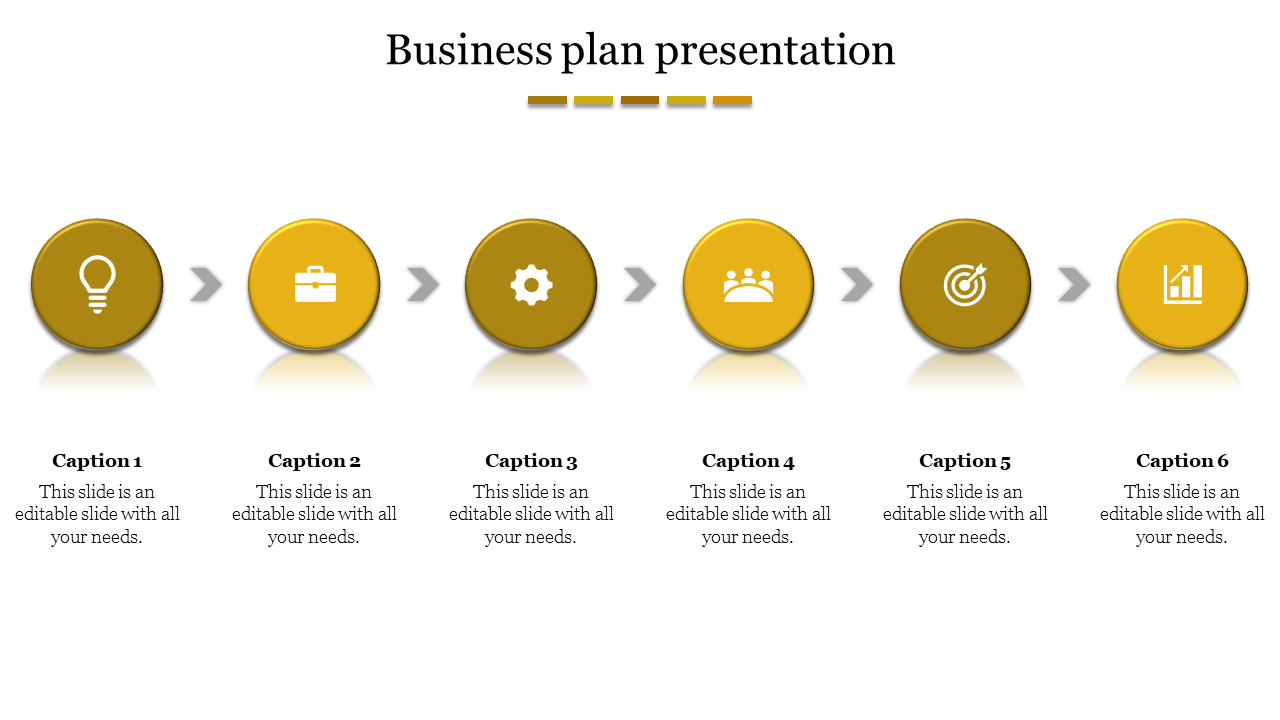 Stunning Business Plan Presentation With Circle Model